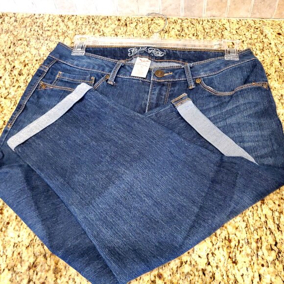 Faded Glory Capri Blue Jeans Womens 12 Stretch Dark Wash - Picture 4 of 4